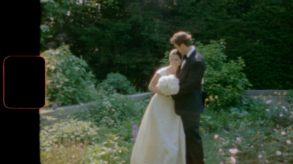 Super 8mm Film Couple portraits at Newfields Garden